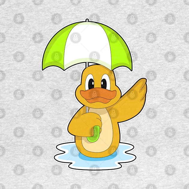 Duck Swimming Umbrella by Markus Schnabel